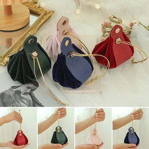 Gift Wrap 1pc Pu Leather Drawstring Bag Box Candy Chocolate Packaging Wedding Favors Baby Shower Party Supplies Small