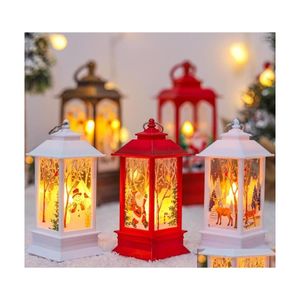 Decorazioni natalizie Decorazioni natalizie Babbo Natale Pupazzo di neve Luce Merry Decor per la casa 2022 Ornamenti Albero Navidad Noel Xmas Gif Dh2Hq