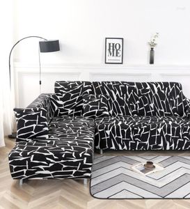 Stol täcker stor flexibel stretch soffa cover soffa kärlekar rolig svart twill design maskin tvättbar slipcovers6393266