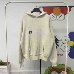 Ess hoodie balıkçı yaka jumper'ları gevşek kazaklar rahat örgüler hoody tembel stil erkekler için esaslar hafif sweatshirts cw15