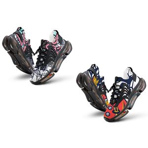 أحذية منخفضة DIY مصمم مخصص للنساء نساء أعلى اللوحة القماشية التزلج الثلاثي الأسود تخصيص الأشعة فوق البنفسجية أحذية رياضية رياضية Xuebi wo ization