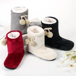 Kapcia Nieślone kobiety zagęszczające koralowe polar Ladies Indoor Full Bootie Boots Wysokie podłogowe futra Fur Pamięć Futra 221124