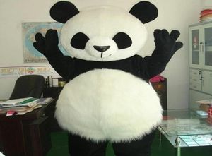 Long Hair Panda Mascot Costumes Game Adult Size Handmade Cartoon Character Body and Head Split Mascot Gift2897425