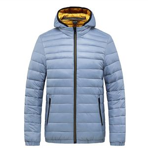 Misto lana tinta unita con cappuccio Parka casual spesso caldo cappotto streetwear moda invernale capispalla antivento giacche da uomo 221125