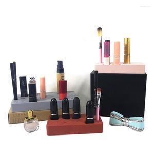 Jewelry Pouches Silicone Lipstick Box Makeup Desktop Storage Eyebrow Pencil Cosmetic Display Stand