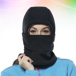 Bandanas 1pc Neck Gaiter Thicken Windproof Fleece Warmer Balaclava Hood Face Mask Full Cover For Running Training Motorcycle