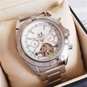 Chronograph AAAAA Luxury Watches For Men Mechanics Wristwatch Platform Big svänghjul 5-stift Fashion Machinery Century Brand Sports Style Breitlins Designer