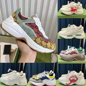 Rhyton Casual Shoes for Men and Women Designer Retro Letters mode Women's Platform Strawberry Mouse Wave Tiger Net Pappa Sneakers