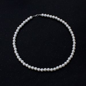 White Beaded Choker Natural Pearl Necklaces Elegant Collar Wedding Jewelry