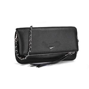 Z Wing Bag Diamond French Leather Messenger Bag سلسلة أزياء حقيبة الكتف 220802