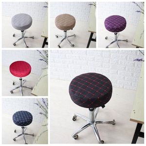 Chair Covers 35cm Stretch Elastic Bar Stool Cover Kitchen Pub Office Round Seat Sleeve Slipcovers