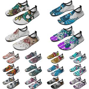 Buty niestandardowe buty wodne Dostosowane trampki mężczyźni kobiety Niebieski zielony szary klasyczny Custom Custom Low Platform Sneaker Color161