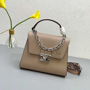 Highs Quality Handmade Leather Shoulder Bags Fashion Versatile Chain Messenger Bag Ladies Designer Bag Shape Stereo Soft Touch With Metal Lock handbag Pochette