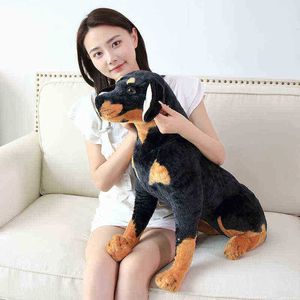 1pc 2366cm Real Life Dogs Dogs Cuddle Standing Spot Spot Dog Фаршированная мягкая симуляция кукол для животных для Ldren Boys Gifts J220729