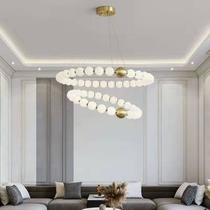 All Copper Post-Modern Household Living Room Chandelier Modern Minimalist Light Luxury Creative Personality Net Red LIGHTS