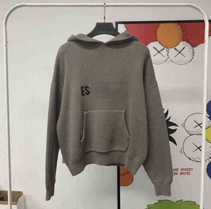 Ess hoodie balıkçı yaka jumperlar gevşek kazaklar rahat örgüler hoody tembel stil erkekler için esaslar hafif sweatshirts cw085