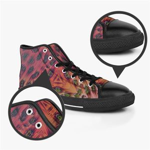 DIY Custom Shoes Classic Canvas Skateboard Casual принять тройной черной настройки UV Print