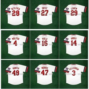 College-Baseball trägt Vintage-Minnesota-Baseballtrikot Kent Hrbek Dave Winfield Kirby Puckett Torii Hunter Molitor Frank Viola Jack Morris Harmon Killebrew Bert