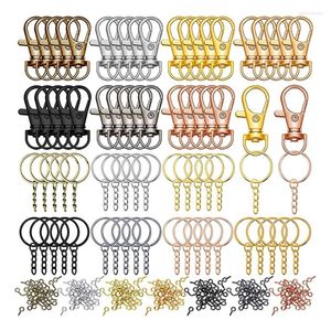 Keychains 350Pieces/set For KEY Chain Rings Kit Screw Eye Pins Jump Ring Split Parts Crafts And Jewelry Mak