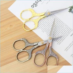 Office Scissors Stainless Steel Vintage Scissors Sewing Fabric Cutter Embroidery Tailor Scissor Thread Tools For Shears 5724 Drop De Dhhdu