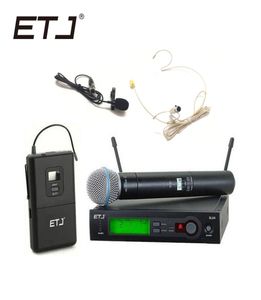 Top Quality Full Set SLX SLX24 BETA58 UHF Professional Wireless Microphone System Super Cardioid BETA Handheld Microfone Mic3101560
