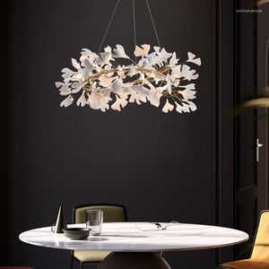 Chandeliers Postmodern LED Chandelier Lighting Ceramic Creative Living Room Hanging Lamp Nordic Bedroom Restaurant Deco Branches Fixtures