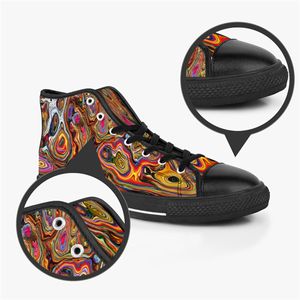 Erkekler Özel Ayakkabı Tasarımcı Tuval Kadın Spor Ayakkabıları El Boyalı Renkli Moda Ayakkabı Orta Eğitimler 714