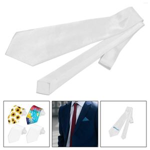 Fliegen Erwachsene Wärme Presse Krawatten Solide Weiß DIY Sublimation Rohlinge Krawatte Für Geburtstag Hochzeit Abschlussfeier Studenten Party PO Requisiten