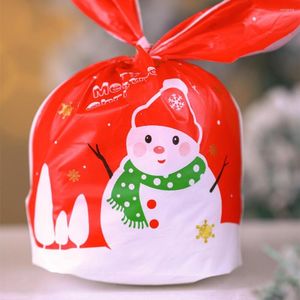 Bolsas de armazenamento 10pcs bolsa de presente de natal natal tocking tabela decoração de mesa de neve santa cartoon doces de suprimentos para eventos de biscoito