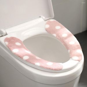 Toilet Seat Covers 2Pc/set Winter Warm Cover Closestool Mat Washable Bathroom Accessories Soft Fur Cushion Universal