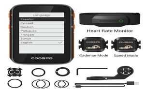 COOSPO BC200 GPS 자전거 컴퓨터 24 인치 Antbluetooth50 자전거 속도 속도계 주행 거리계 다중 언어 사이클링 지원 홀더 2111228105278