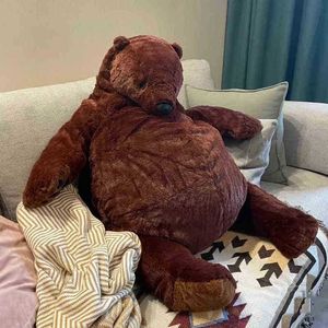 1Pc Giant 40100Cm Dark Brown Plush Bear Toy Soft Teddy Bear Super Cuddle Cushion Cuddly Animal Pillow For ldren Birthday Gift J220729
