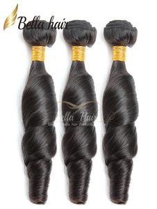 9A Funmi Virgin Peruvian Peruvian Wavy Wavy Wile Natural Black Human Hair Extension non trasformato 3pcs Full Head Fashion Style3121934