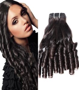 Bella Brazilian Funmi Hair Naturalny kolor falisty sprężynowe przedłużenie loki pcslot Factory1536459