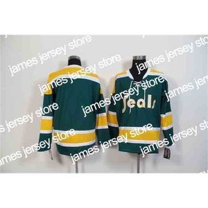 Hockey Nik1 California Golden Seals Jersey Blank 27 Gilles Meloche 22 Joey Johnston 7 Reggie Leach 8 Walt Mckechnie Jerseys Any Name and Any Number