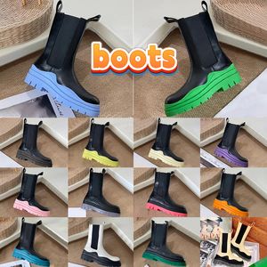 Fashion Boots shoes Tire Chelsea Platform Boots Triple black ebony Kiwi seasalt Blue Grass Purple Pink clearsole red White Tangerine Blaster acid men women booties