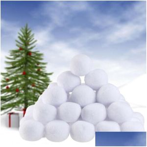 Dekoracje świąteczne Dekoracje świąteczne 100pcs 70 mm Snowballs Indoor Snowball Fight Game Decor Decor Dorad dostawa Garde dh1gf