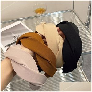 Andere Modeaccessoires Accessoires Retro Wide Edge Face Wash Hair Hoop Korean Sense Girl Temperament 100 Stirnband Fren Dhgarden Dh0Uy