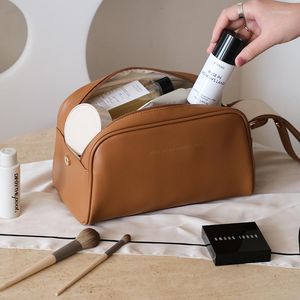 Borse portaoggetti Trucco da esterno Donna Prodotto impermeabile per la cura della pelle Confezione da lavaggio cosmetica Custodia organizer con doppia cerniera con apertura grande