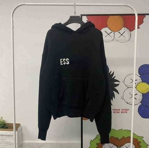 Эсс ess Hoodie Turtleneck Jumpers Loose Свитера повседневные трикотажные вязание. Ленивый стиль для мужчин.