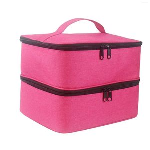 Aufbewahrungstaschen, Nagellack-Tasche mit verstellbaren Trennwänden, fasst 30 Flaschen, große Box-Taschen, Organizer für Parfüm, Lack, Reisen