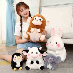 182840Cm Cartoon Cute Soft Elephant Pig Rabbit Penguin Plush Toys For ldren Stuffed Animal Doll baby Sussen Toys Xmas Gifts J220729