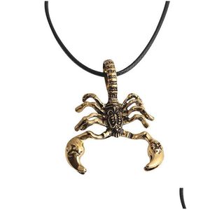 Hänge halsband steampunk halsband män kedja skorpion smycken skorpioner uttalande hänge skorpion droppe leverans halsband hängen dhzvk