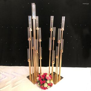 Candle Holders Flone Tall Wedding Centerpieces Decoration Glass Acrylic Chimney Stand Home Candlestick Decor