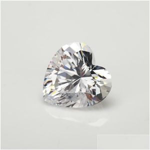 Pedras preciosas 3x315x15mm 5a grau de coração branco forma cúbica zirconia stone solto cz jóias sintéticas de entrega jóias dhgarden dhvaq