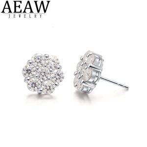 Stud 12mm Diameter S925 Silver Round Cut 03ct 4MM Earring Push Back Fine for Men and Women 221119