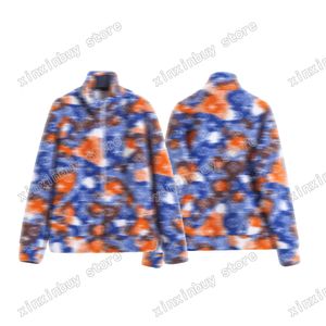 xinxinbuy erkekler tasarımcı ceket püskürtme ceket polar eski çiçek gökkuşağı kamuflaj cep uzun kollu kadın siyah gri mavi m-2xl