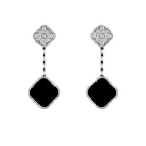 Earring for women Luxury Designer Earring dangles Four leaf Clover jewlery design Stud Earrings Christmas gift Stainless Steel luxurious jewelry earing