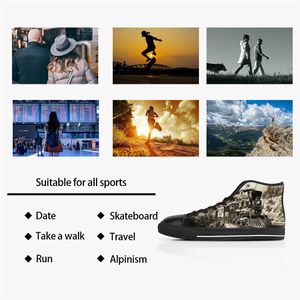 Maßgeschneiderte Schuhe, klassisches Canvas, hoch geschnitten, Skateboard, lässig, dreifach schwarz, Akzeptieren Sie die Anpassung, UV-Druck, niedrige Sport-Sneaker für Herren und Damen, atmungsaktiv, Farbe 915