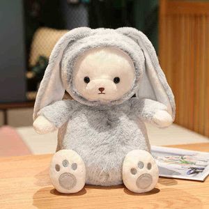 Super Soft Animals Cuddles Cute Stuffed Cosplay Bear Animal Toys Rabbit Bunny Pop Peluche Kids Girls Cute Gift J220729